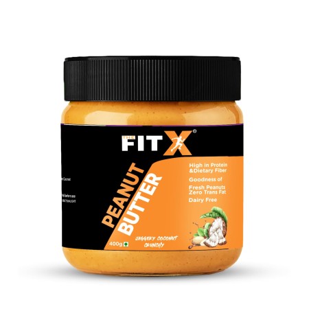 FitX Peanut Butter- Jaggery Coconut Crunchy 400 gm