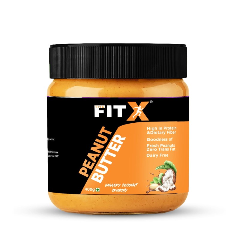 FitX Peanut Butter- Jaggery Coconut Crunchy 400 gm