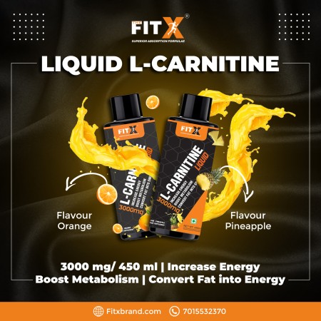 FitX Lean Triple Strength 3000mg Liquid L-CARNITINE | Convert Fat into Energy and Lean Muscle Gain
